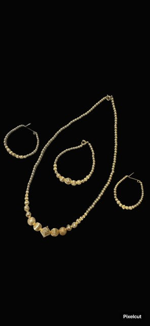 3 Piece All Gold Set