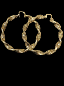Pre Sale in  the Twist Hoop Earrings  in Small, Med, Large and Extra Large