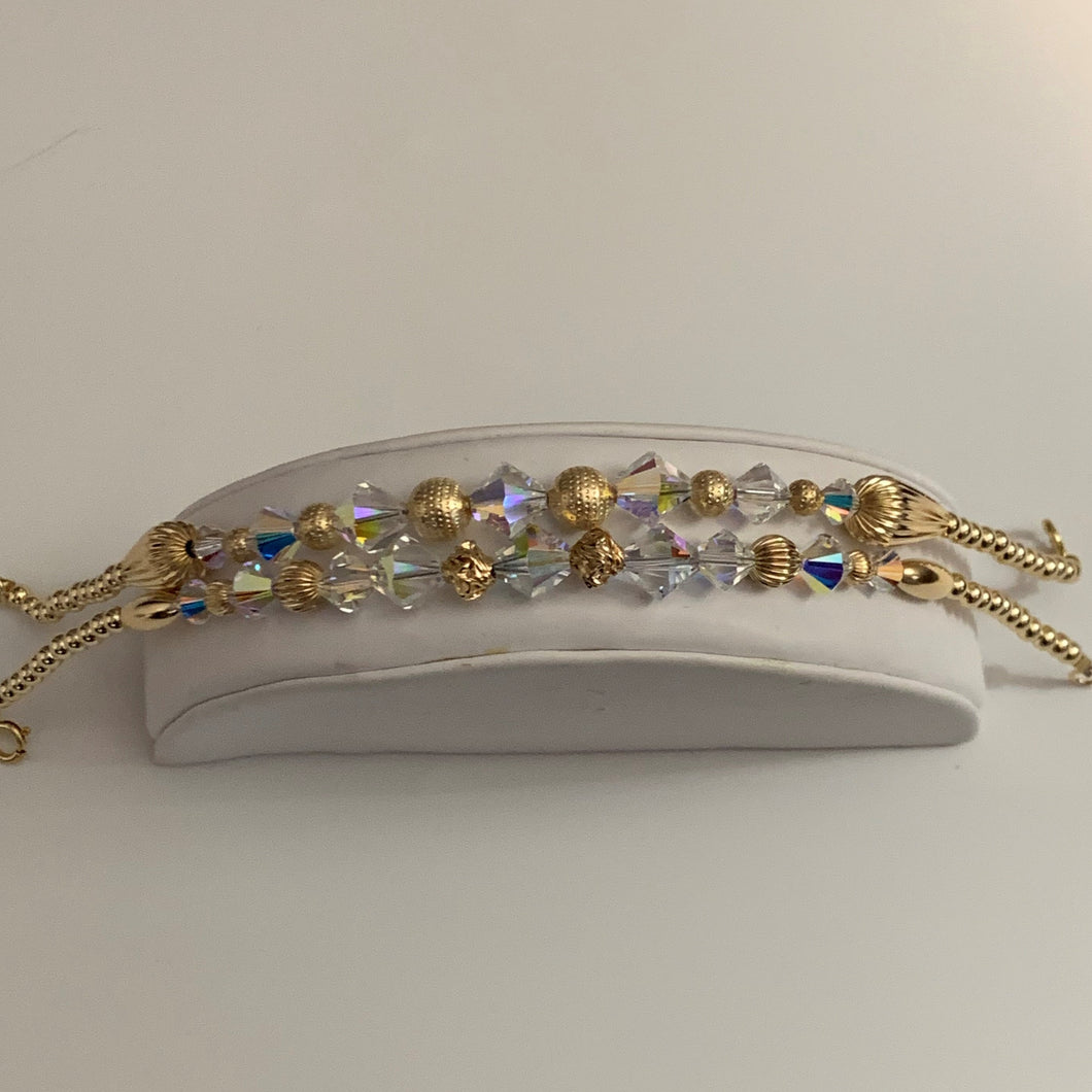 Gold Beaded Anklet Combo