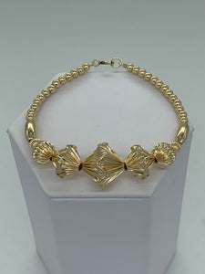 Big Body Benz All Gold Beaded Anklet
