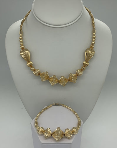Gold Filled Beaded 2 pc Set