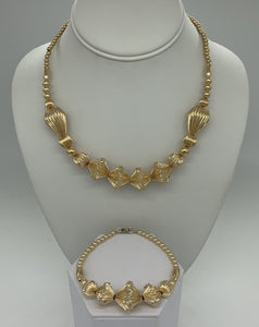 Gold Filled Beaded 2 pc Set