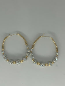 Gold Filled Medium Earrings with Shambella Beads