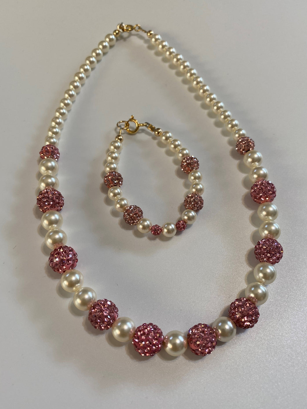 Pearl Necklace and Bracelet for Newborn - Adult