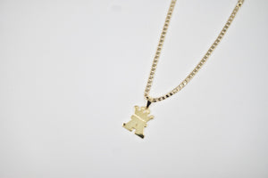 Gold Plated Initial with Crown Necklace