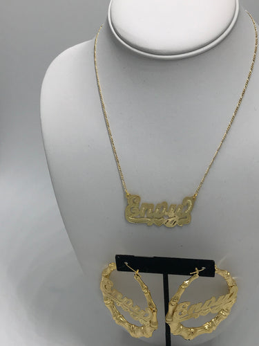 Personalized Name Necklace and Earring Sets
