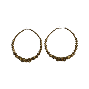 All Gold Beaded Earrings
