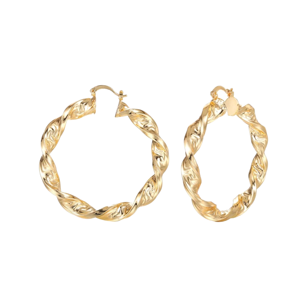 Pre Sale in  the Twist Hoop Earrings  in Small, Med, Large and Extra Large