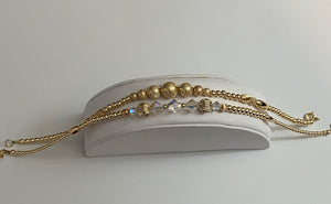 Gold Beaded Anklet Combo Set (2)
