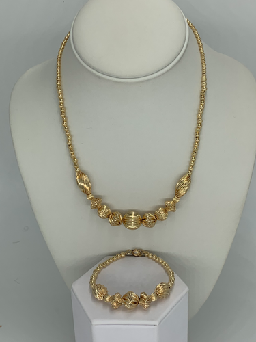 Gold Filled Beaded Set