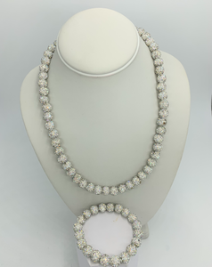 Shambella necklace and Bracelet