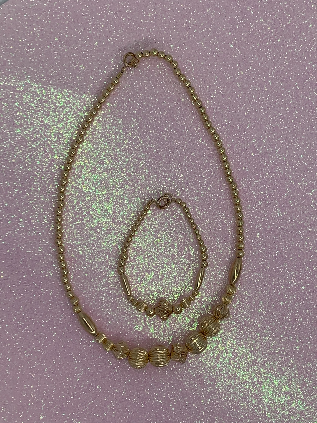 Infant/Toddler All Gold Beaded Set
