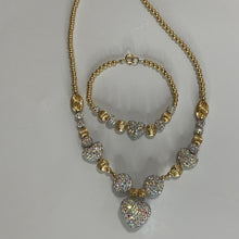 Heart Shambella  Charm 2 pc set with option to add on earrings