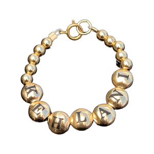 Gold Filled Beaded Name Bracelet